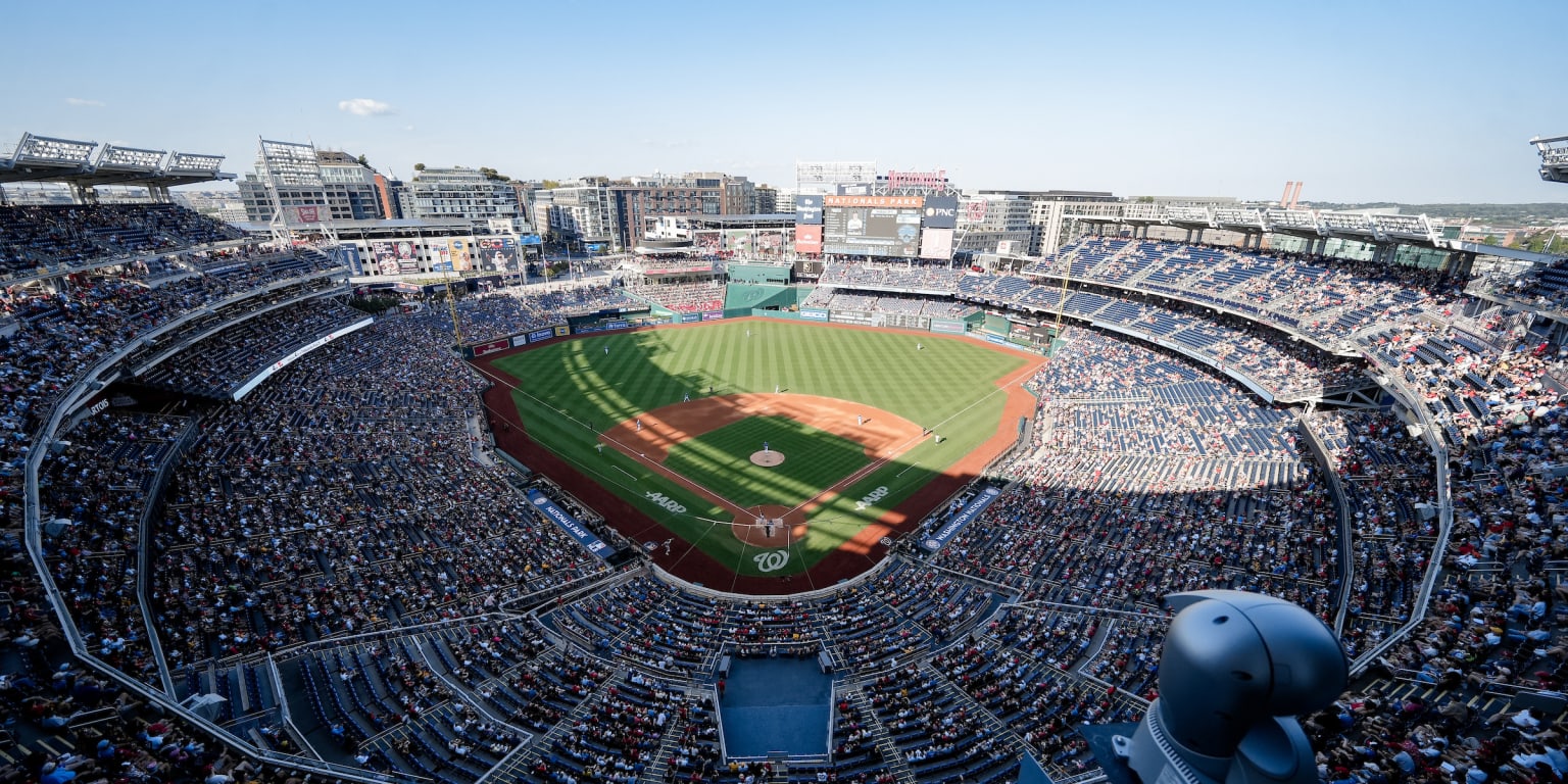 Wide view of Nationals Park during a Washington Nationals baseball game